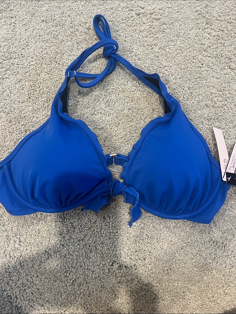 Victoria's Secret Royal Blue Halter Bikini Top